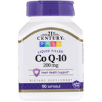 21st Century, Liquid Filled CoQ-10, 200 mg, 90 Softgels - The Supplement Shop