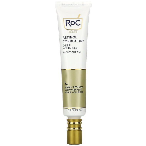 RoC, Retinol Correxion, Deep Wrinkle Night Cream, 1 fl oz (30 ml) - The Supplement Shop