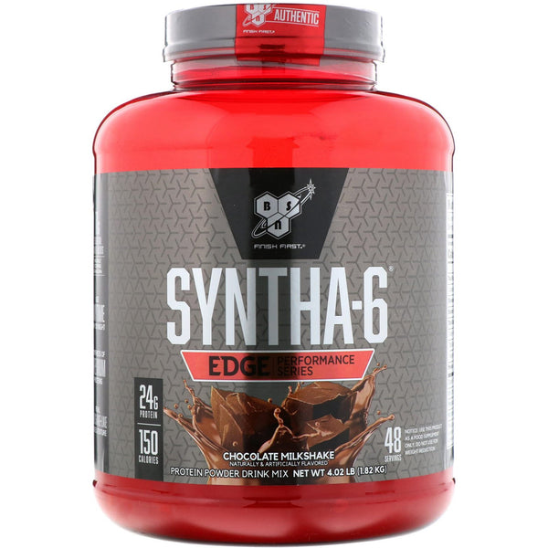 BSN, Syntha-6 Edge, Protein Powder Drink Mix, Chocolate Milkshake, 4.02 lb (1.82 kg) - The Supplement Shop