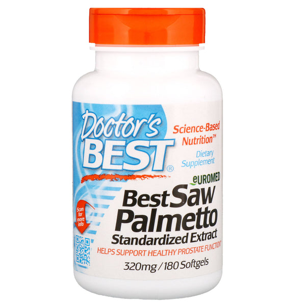 Doctor's Best, Euromed, Best Saw Palmetto, Standardized Extract, 320 mg, 180 Softgels - The Supplement Shop