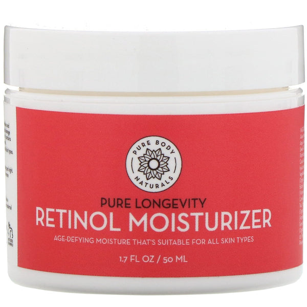 Pure Body Naturals, Retinol Moisturizer, Age & Wrinkle Defying Cream, 1.7 fl oz (50 ml) - The Supplement Shop