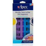 Apex, Weekly Twice-A-Day Pill Organizer, 1 Pill Organizer - The Supplement Shop