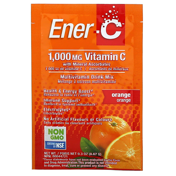 Ener-C, Vitamin C, Multivitamin Drink Mix, Orange, 30 Packets, 9.2 oz (260.1 g) - The Supplement Shop