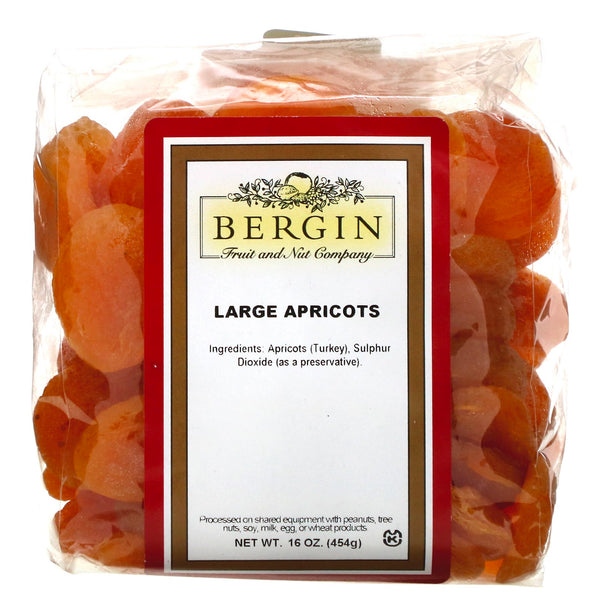 Bergin Fruit and Nut Company, Large Apricots, 16 oz (454 g) - The Supplement Shop