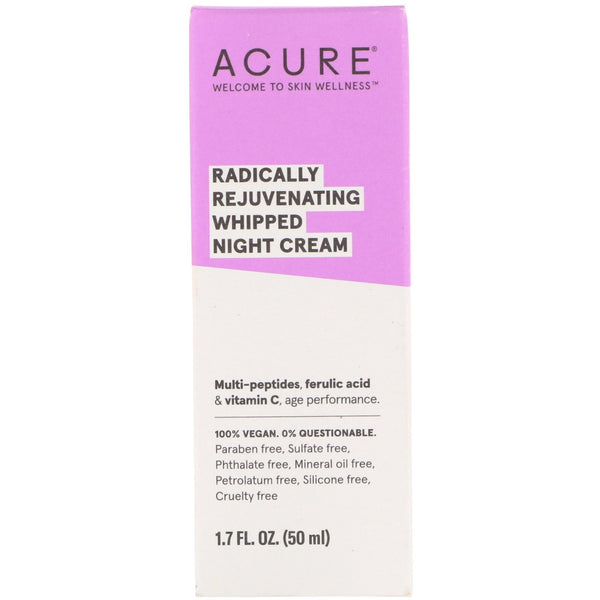 Acure, Radically Rejuvenating Whipped Night Cream, 1.7 fl oz (50 ml) - The Supplement Shop