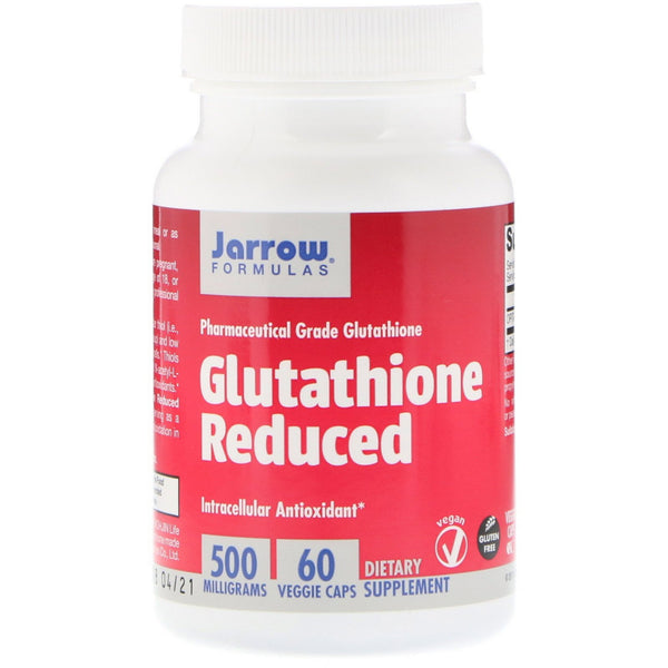 Jarrow Formulas, Glutathione Reduced, 500 mg, 60 Veggie Caps - The Supplement Shop