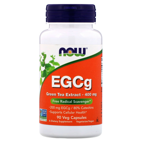 Now Foods, EGCg, Green Tea Extract, 400 mg, 90 Veg Capsules - The Supplement Shop