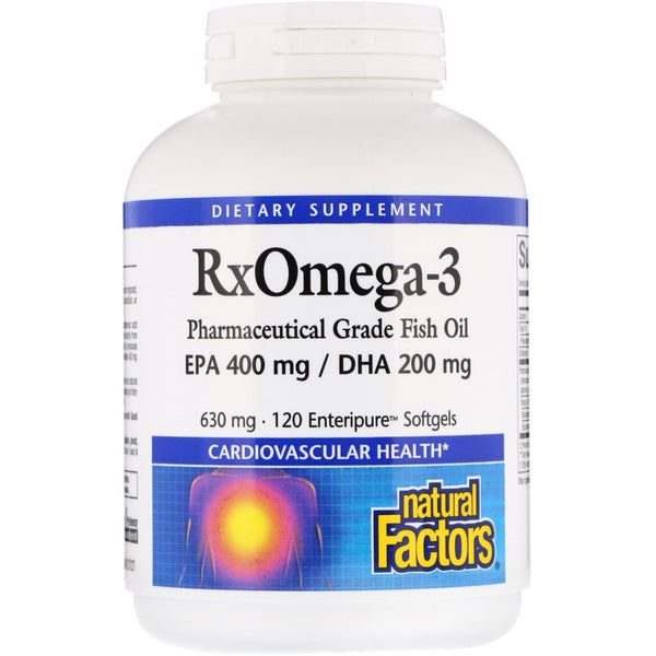 Natural Factors, Rx Omega-3, 120 Enteripure Softgels - The Supplement Shop