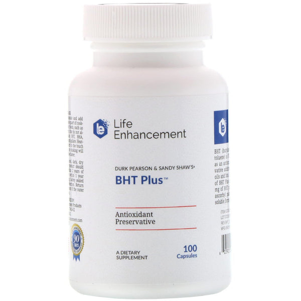 Life Enhancement, Durk Pearson & Sandy Shaw's BHT Plus , 100 Capsules - The Supplement Shop