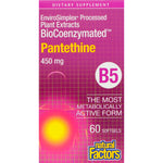 Natural Factors, BioCoenzymated, B5, Pantethine, 450 mg, 60 Softgels - The Supplement Shop