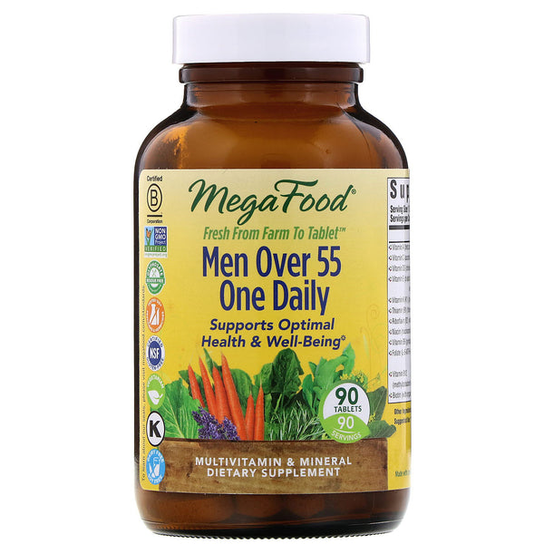 MegaFood, Men Over 55 One Daily, 90 Tablets - The Supplement Shop