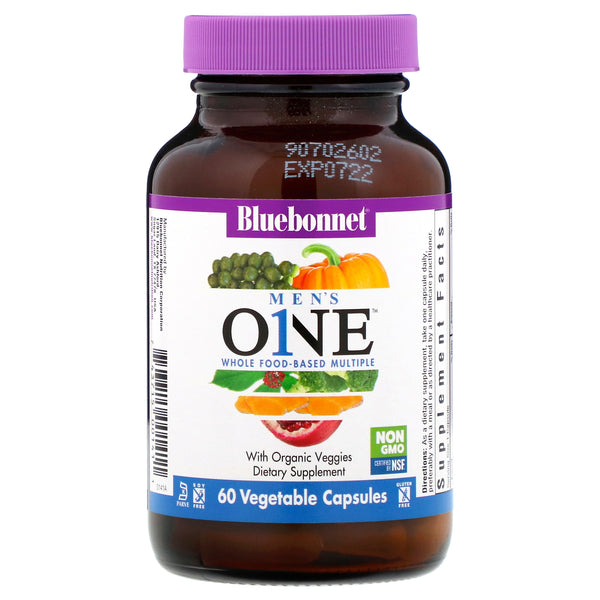 Bluebonnet Nutrition, Men's ONE, Whole Food-Based Multiple, 60 Vegetable Capsules - The Supplement Shop