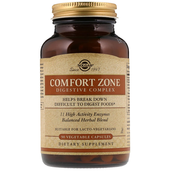 Solgar, Comfort Zone Digestive Complex, 90 Vegetable Capsules - The Supplement Shop