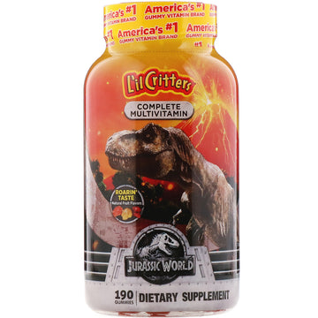 L'il Critters, Complete Multivitamins, Jurassic World, Natural Fruit Flavors, 190 Gummies