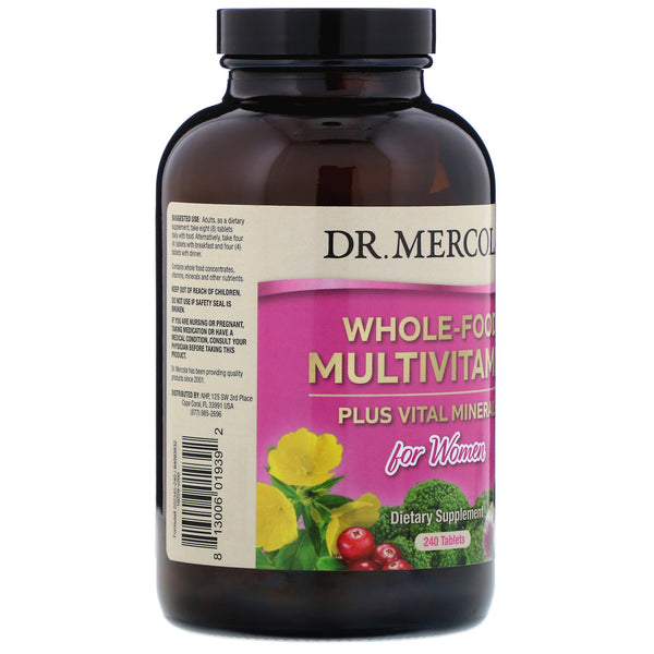Dr. Mercola, Whole-Food Multivitamin Plus Vital Minerals for Women, 240 Tablets - The Supplement Shop