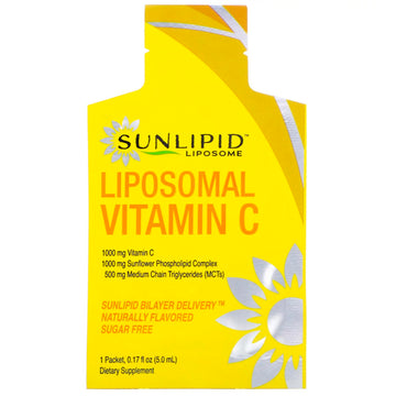 SunLipid, Liposomal Vitamin C, Naturally Flavored, 30 Packets, 0.17 oz (5.0 ml) Each