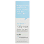 Cosmedica Skincare, Hydrate & Tone Facial Toner, Rosewater + Witch Hazel, 4 oz (120 ml) - The Supplement Shop