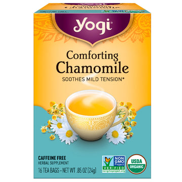 Yogi Tea, Comforting Chamomile, Caffeine Free, 16 Tea Bags, .85 oz (24 g)