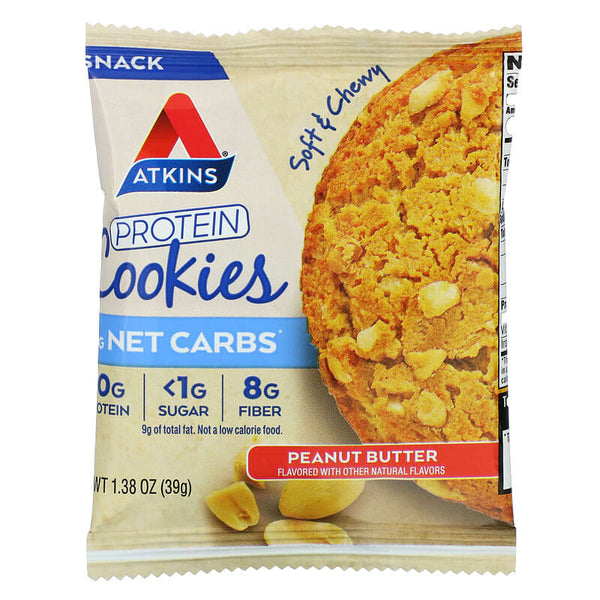 Atkins, Snack, Protein Cookie, Peanut Butter (39 g)