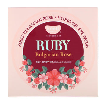 Koelf, Ruby Bulgarian Rose Hydro Gel Eye Patch, 60 Patches