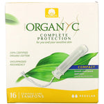 Organyc, Organic Tampons, Compact, Regular Absorbency, 16 Tampons - The Supplement Shop