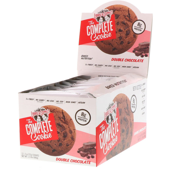 Lenny & Larry's, The Complete Cookie, Double Chocolate, 12 Cookies, 2 oz (57 g) Each - The Supplement Shop