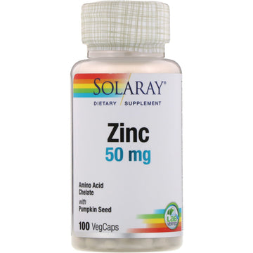 Solaray, Zinc, 50 mg, 100 VegCaps