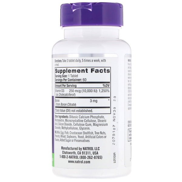 Natrol, Vitamin D3, Maximum Strength, 10,000 IU, 60 Tablets - The Supplement Shop
