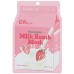 G9skin, Strawberry Milk Bomb Mask, 5 Sheets, 21 ml Each - The Supplement Shop