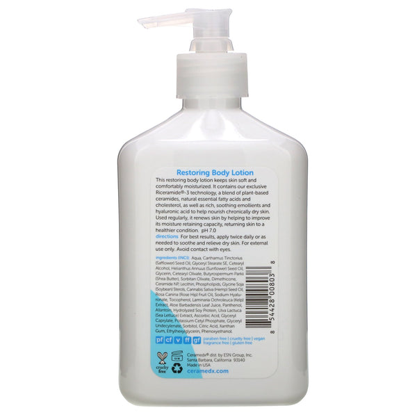 Ceramedx, Restoring Body Lotion, Fragrance-Free, 12 fl oz (354 ml) - The Supplement Shop