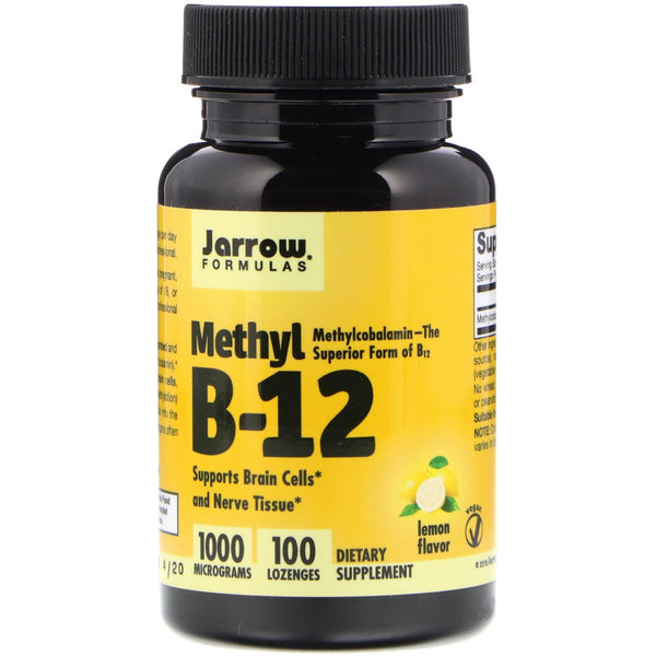 Jarrow Formulas, Methyl B-12, Lemon Flavor, 1000 mcg, 100 Lozenges - The Supplement Shop