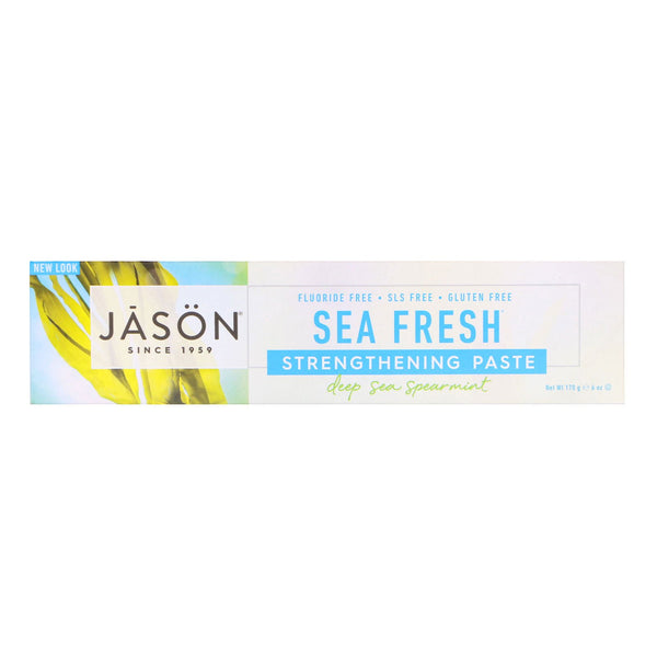 Jason Natural, Sea Fresh, Strengthening Paste, Deep Sea Spearmint, 6 oz (170 g) - The Supplement Shop