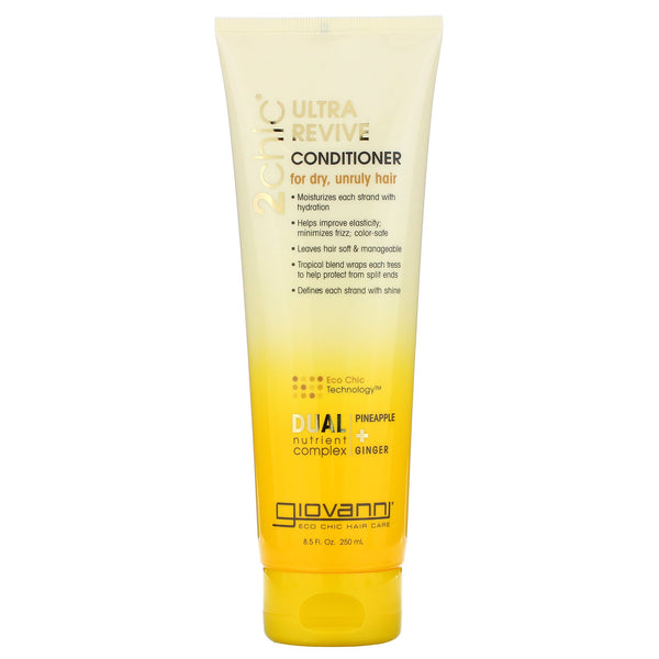 Giovanni, 2chic, Ultra-Revive Conditioner, for Dry, Unruly Hair, Pineapple & Ginger, 8.5 fl oz (250 ml) - The Supplement Shop