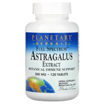 Planetary Herbals, Astragalus Extract, Full Spectrum, 500 mg, 120 Tablets - The Supplement Shop