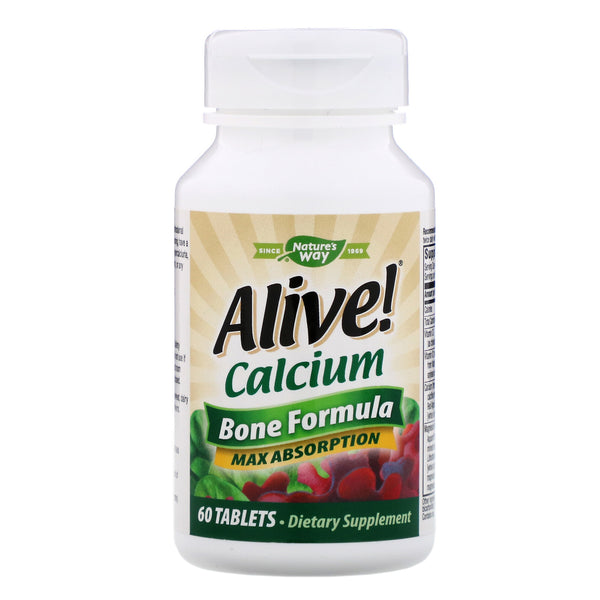 Nature's Way, Alive!, Calcium, Bone Formula, 1,300 mg, 60 Tablets