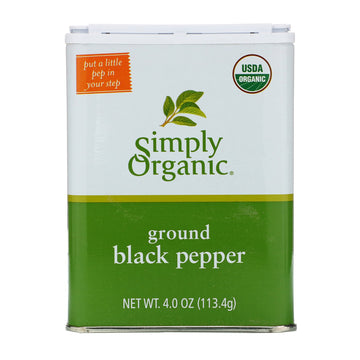 Simply Organic, Ground Black Pepper, 4 oz (113.4 g)