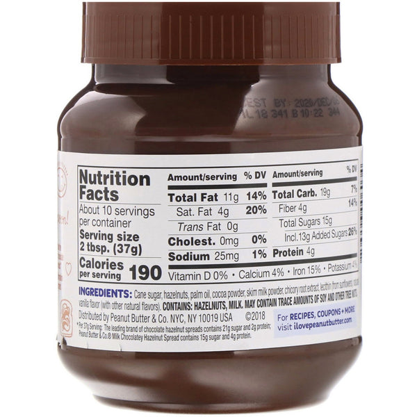 Peanut Butter & Co., Hazelnut Spread, Milk Chocolatey Hazelnut, 13 oz (369 g) - The Supplement Shop