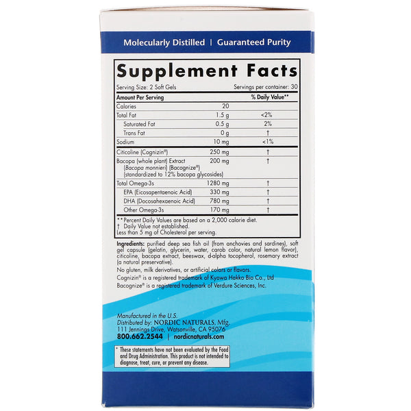 Nordic Naturals, Omega Focus, 1,280 mg, 60 Soft Gels - The Supplement Shop