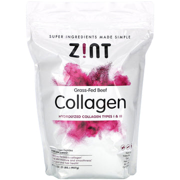 Zint, Grass-Fed Beef Collagen, Hydrolyzed Collagen Types I & III, 32 oz (907 g)
