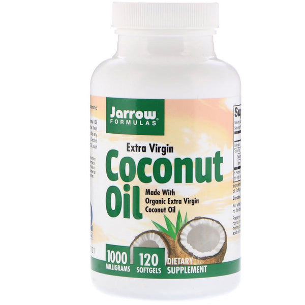 Jarrow Formulas, Coconut Oil, Extra Virgin, 1,000 mg, 120 Softgels - The Supplement Shop