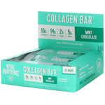 Vital Proteins, Collagen Bar, Mint Chocolate, 12 Bars, 1.8 oz (50 g) Each - The Supplement Shop