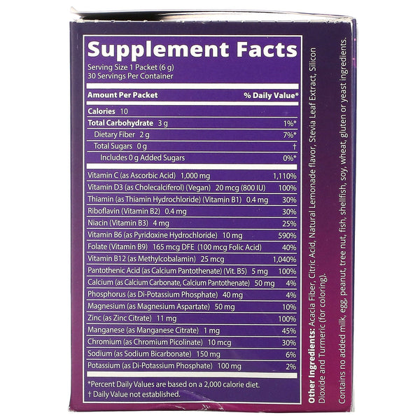 MRM, Sparkling Vitamin C, Lemonade, 1000 mg, 30 Packets, 0.21 oz (6 g) - The Supplement Shop