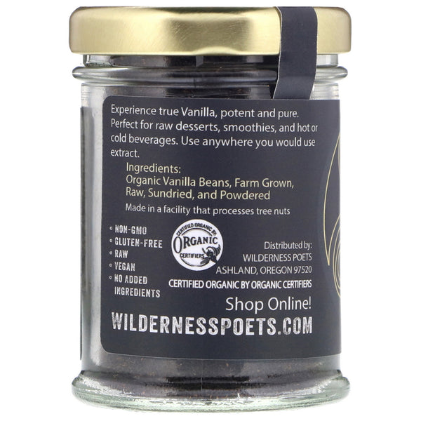 Wilderness Poets, Pure Vanilla Powder, Tahitian Ground Vanilla Beans, 1 oz (28 g) - The Supplement Shop