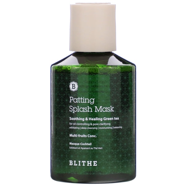 Blithe, Patting Splash Mask, Soothing & Healing Green Tea, 5.07 fl oz (150 ml) - The Supplement Shop