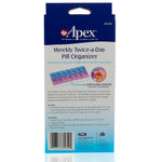 Apex, Weekly Twice-A-Day Pill Organizer, 1 Pill Organizer - The Supplement Shop
