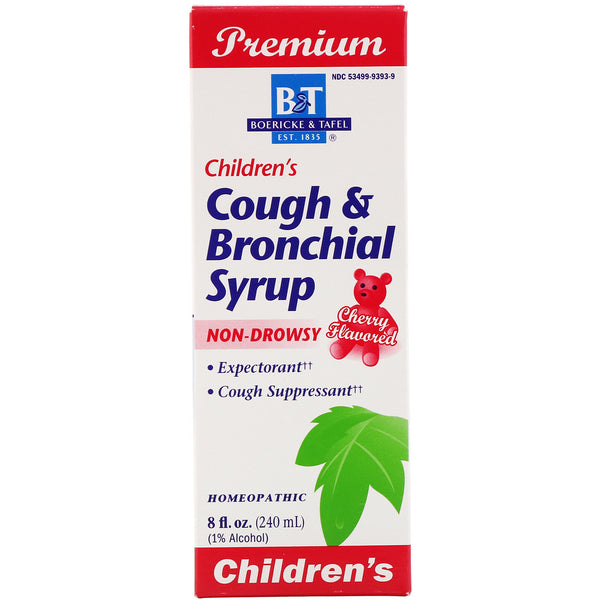 Boericke & Tafel, Premium, Children's Cough & Bronchial Syrup, Cherry Flavored, 8 fl oz (240 mg) - The Supplement Shop