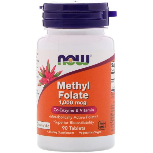 Now Foods, Methyl Folate, 1,000 mcg, 90 Tablets - The Supplement Shop
