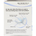 Dr. Mercola, Organic Cotton Ultra Thin Pads, Nighttime with Wings, 10 Pads - The Supplement Shop
