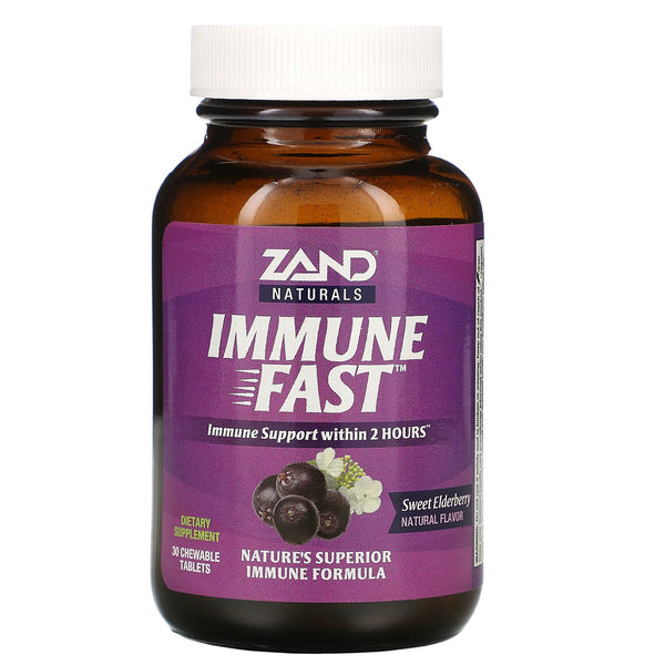 Zand, Immune Fast, Sweet Elderberry, 30 Chewable Tablets - The Supplement Shop