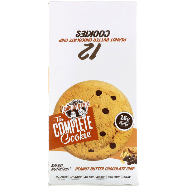 Lenny & Larry's, The Complete Cookie, Peanut Butter Chocolate Chip, 12 Cookies, 4 oz (113 g) Each - The Supplement Shop